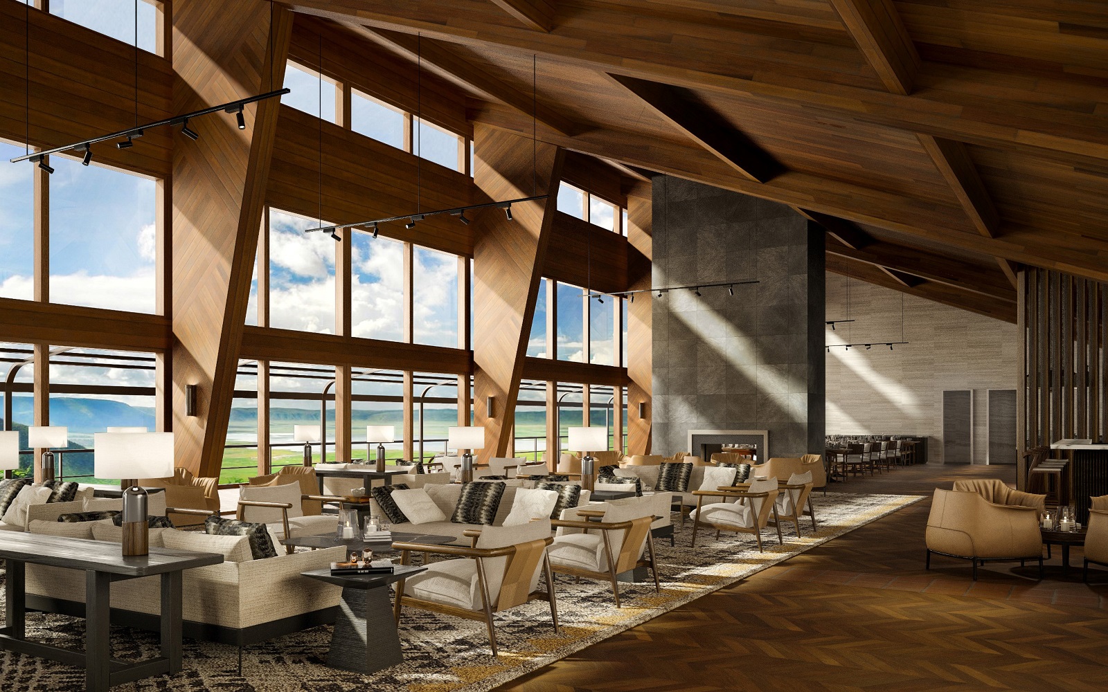 Ngorongoro Lodge dining area
