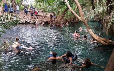 Tourists swimming at Chemka Hot Springs